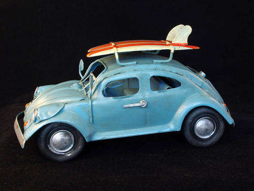 METAL MODEL VOLSWAGEN MODEL CAR WITH SURF BOARDS