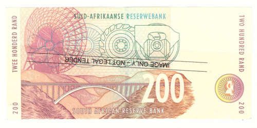 T T MBOWENI R200 RAND SOUTH AFRICAN BANK NOTE 1st ISSUE DOUBLE AA