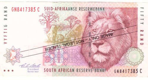 C L STALS R50 RAND SOUTH AFRICAN BANK NOTE 2nd ISSUE