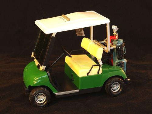GOLF CART MINI  WITH DIGITAL CLOCK  COLLECTORS ITEM