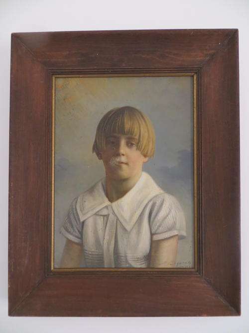 VINTAGE PORTRAIT OIL PAINTING BY BOGAERTS IN 1930