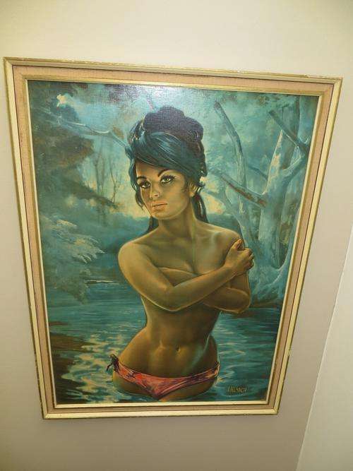 ORIGINAL 1960's RETRO J.H LYNCH FRAMED PRINT "THE NYMPH"
