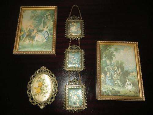 BEAUTIFUL COLLECTION OF VINTAGE FRAMED SILK PRINTS