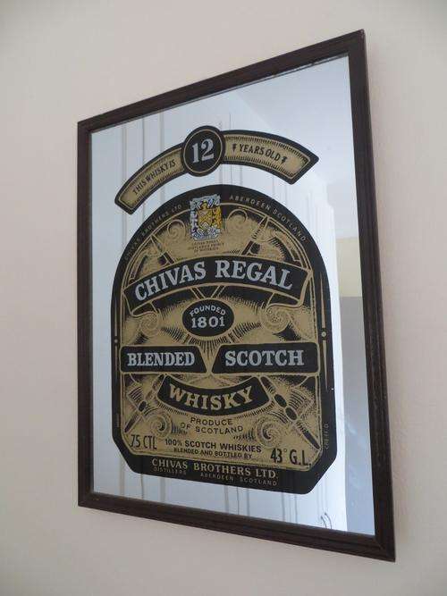 CHIVAS REGAL WHISKY ADVERTISING/ BAR MIRROR IN FRAME