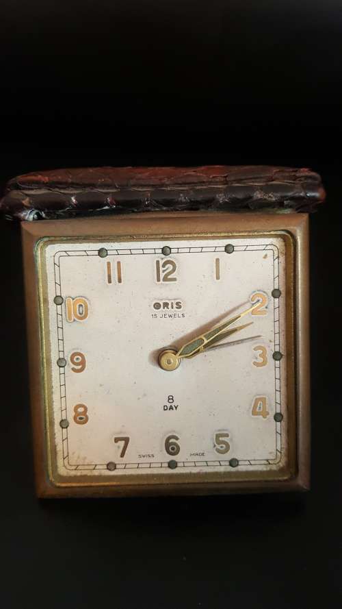 Vintage Alarm Clock with date 15 Swiss Jewel Movement