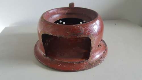ANTIQUE ENAMELWARE KETTLE/POT WARMER