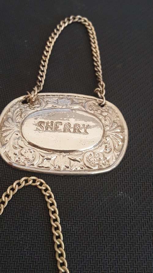 Vintage collection of Silver Plated Decanter labels (whiskey/gin/sherry/brandy)