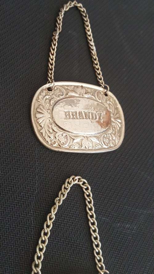 Vintage collection of Silver Plated Decanter labels (whiskey/gin/sherry/brandy)