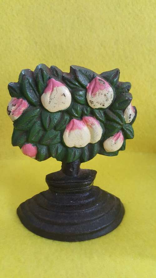 VINTAGE CAST IRON FRUIT TREE DOOR STOP