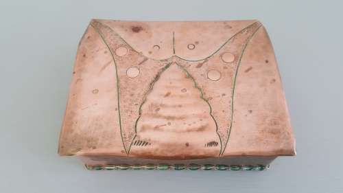 Antique Art nouveau Brass Trinket Box/Container by Conrad Fehn, circa 1920