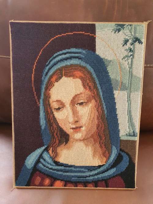 Antique St Catherine Marriage Embroidery