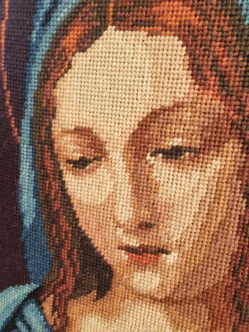 Antique St Catherine Marriage Embroidery