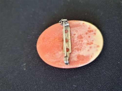 Vintage Costume Jewelry Cameo Brooch