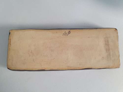 Handmade Vintage Pottery Platter/Plate with swirl patterns (Signed)