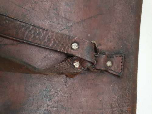 Antique leather school satchel back bag