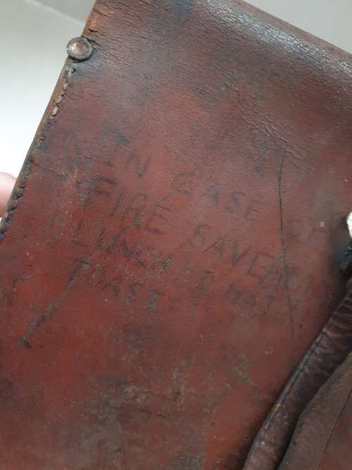 Antique leather school satchel back bag