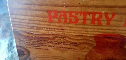 Vintage farm kitchen wooden pastry board