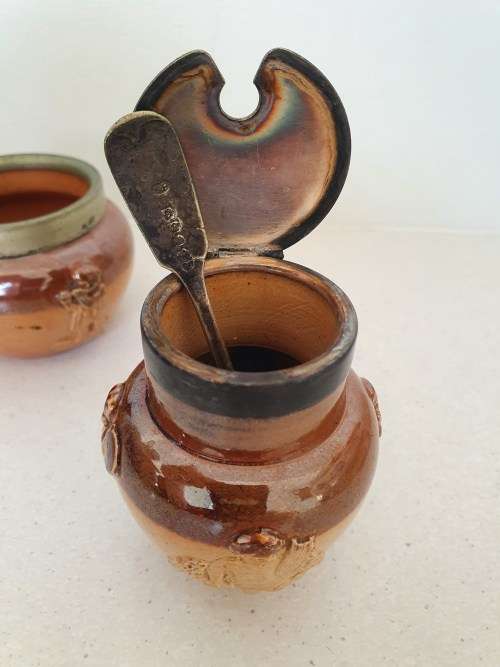 Antique Doulton Lambeth England Cruet Set