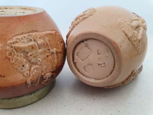 Antique Doulton Lambeth England Cruet Set