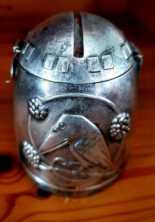 Antique Art Nouveau German WMF Silver Childs Saving Bank