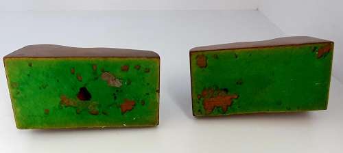 Vintage Deer Brass and wooden bookends