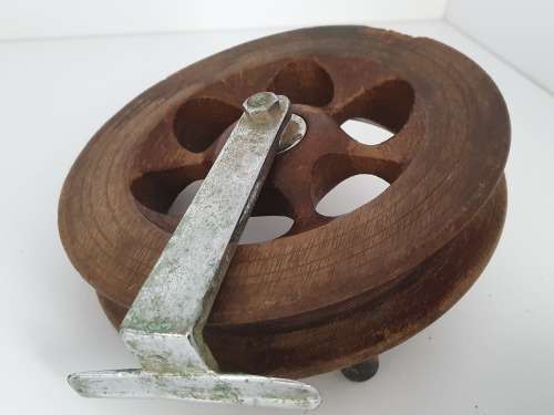 Vintage pair of Wooden Fishing Reels