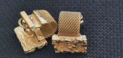Vintage Gold Nugget Design Cufflinks