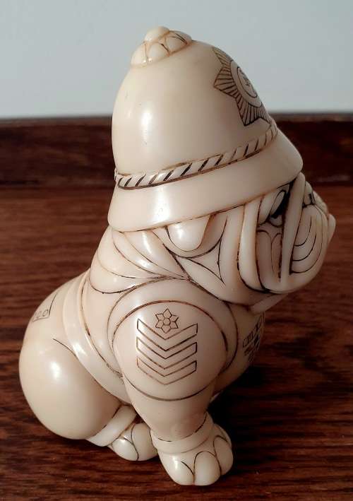 Famous South Africa John Biccard Marble Bulldog Figurine