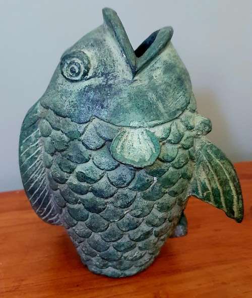 Vintage Chinese Bronze Koi Fish Statue /Figurine