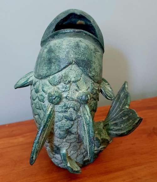 Vintage Chinese Bronze Koi Fish Statue /Figurine