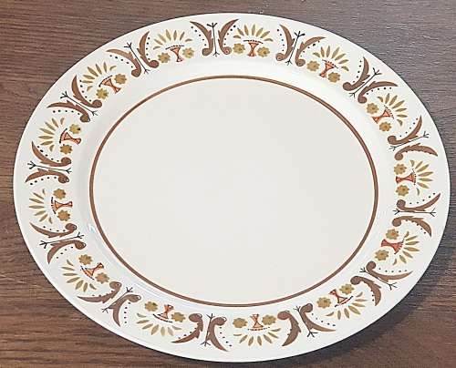 Mikasa Japan Mediterrania Brown Porcelain Platter Plate