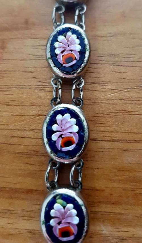 Vintage Mosaic Floral Bracelet