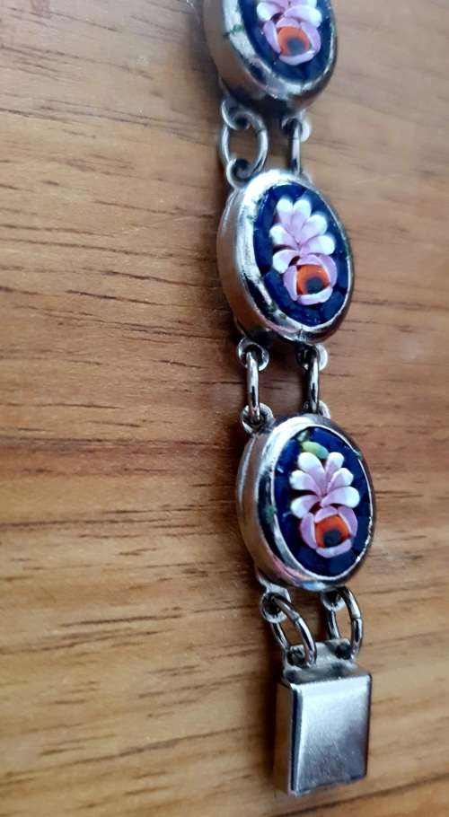 Vintage Mosaic Floral Bracelet