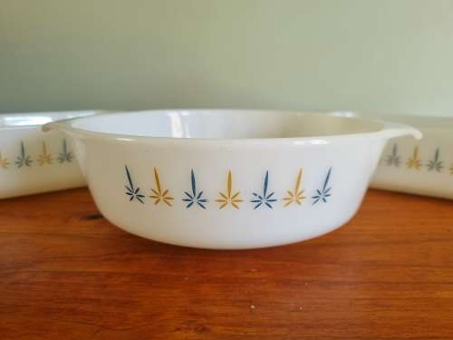 USA Mid Century Atomic Star Design King Anchor Hocking Set Collection