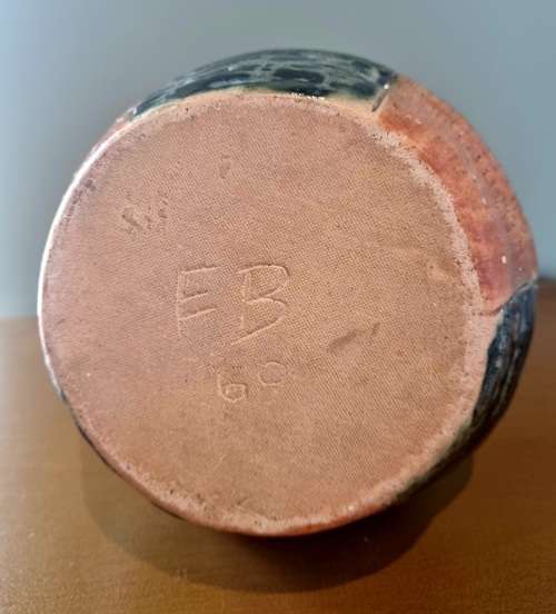 Mid century South African Pottery Vase By Edna Blignaut 1969