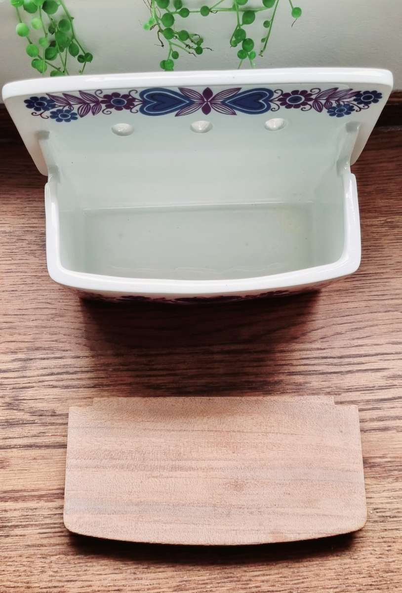 Arabia Finland Porcelain Kitchen Salt Box Scandinavian Vintage Retro