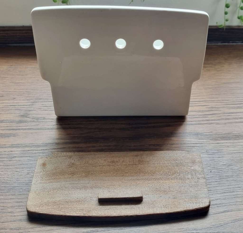 Arabia Finland Porcelain Kitchen Salt Box Scandinavian Vintage Retro