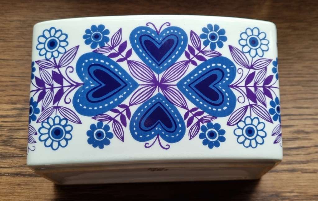 Arabia Finland Porcelain Kitchen Salt Box Scandinavian Vintage Retro