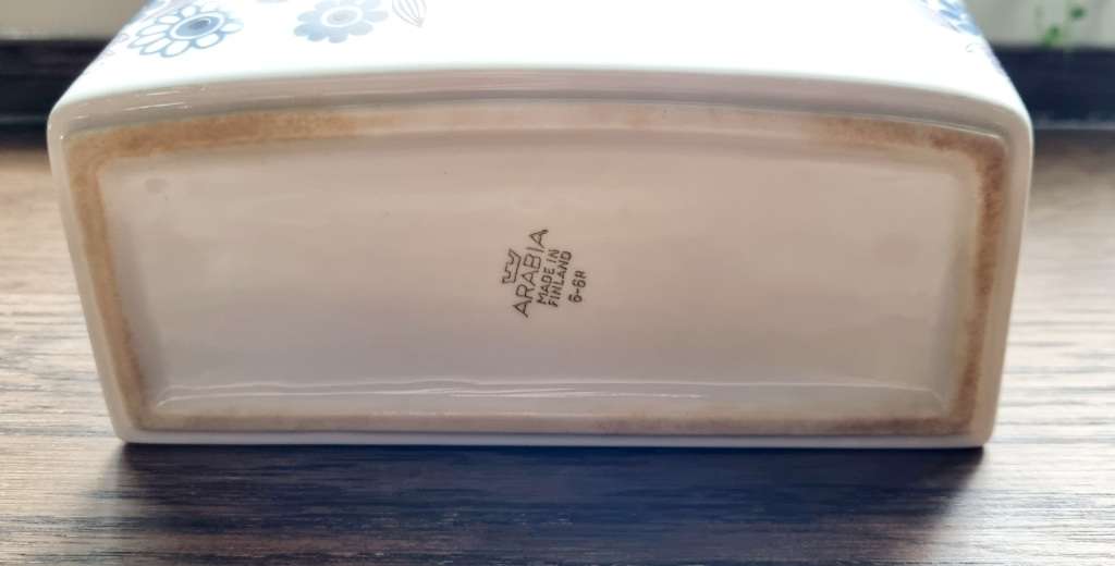 Arabia Finland Porcelain Kitchen Salt Box Scandinavian Vintage Retro