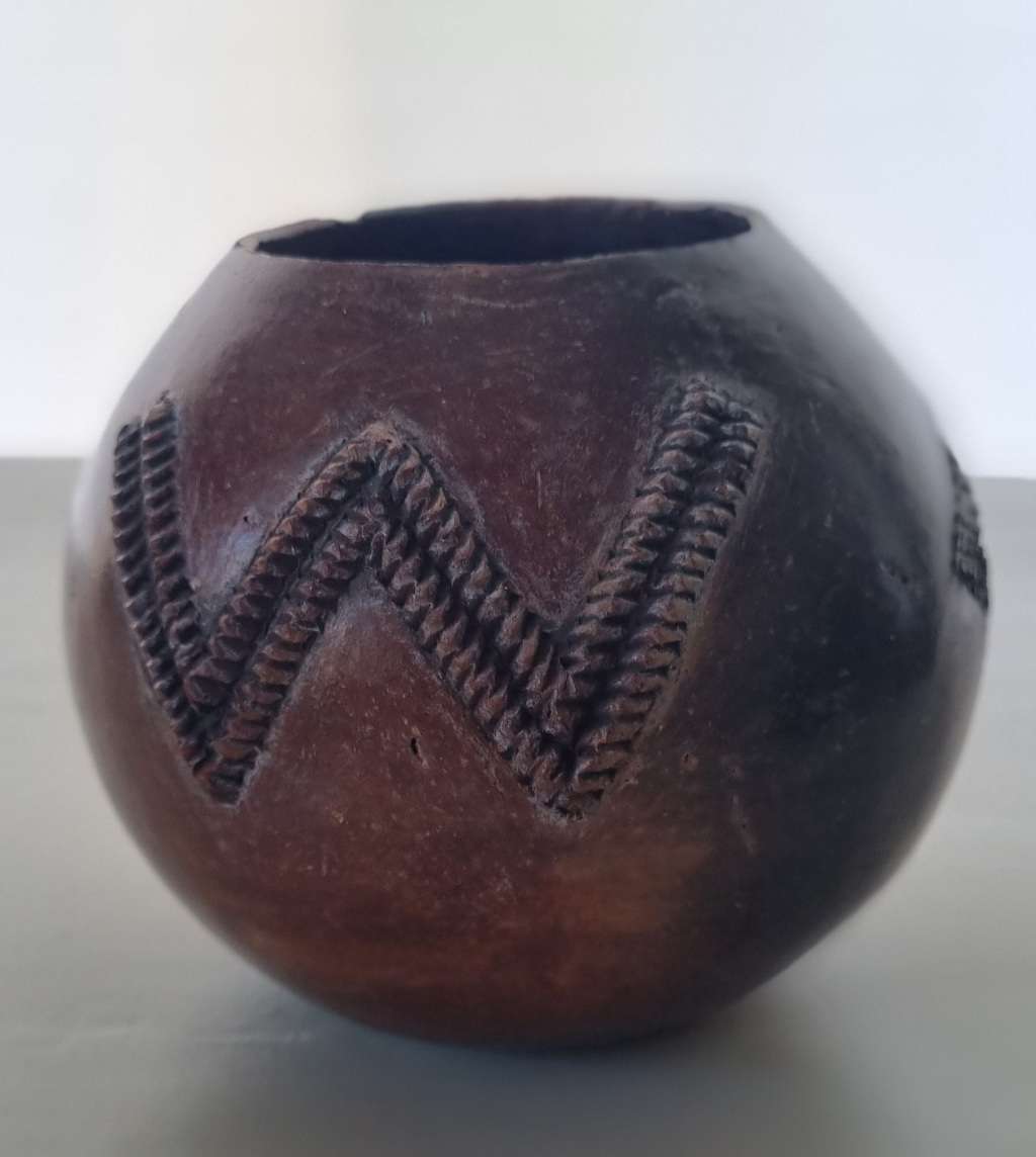 Old Clay African Tribal Handmade Bowl/ Beer Cup