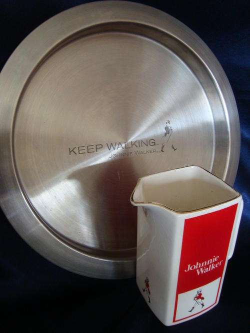 JOHNNIE WALKER BAR JUG AND TRAY