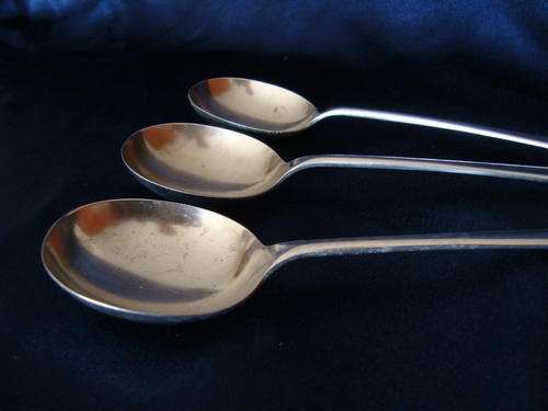 ALPACCA NICKEL SILVER SOUP SPOONS