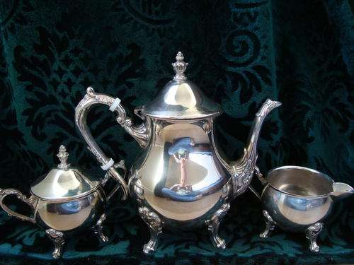 SILVER PLATED PART TEA SET..STUNNER!!
