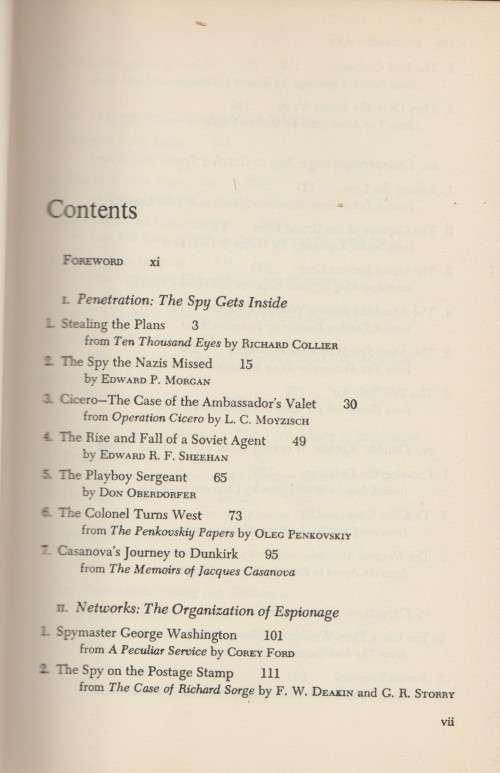 GREAT TRUE SPY STORIES EDITED BY ALLEN DULLES