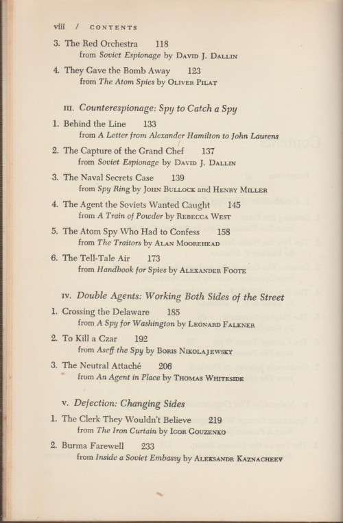 GREAT TRUE SPY STORIES EDITED BY ALLEN DULLES