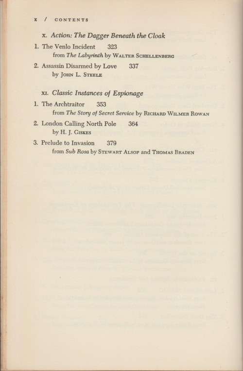 GREAT TRUE SPY STORIES EDITED BY ALLEN DULLES