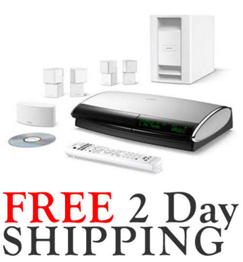 NEW BOSE LIFESTYLE 48 SERIES IV WHITE DVD SYSTEM