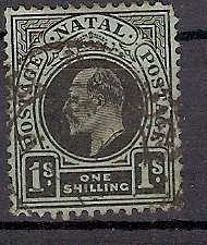 Natal 1908-09 KE 1SH fine used as scan