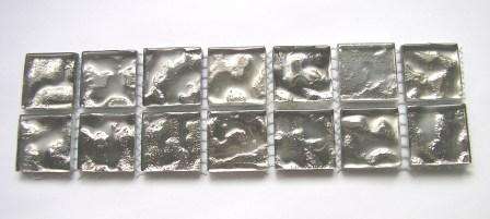 Glass mosaic tile  - pewter