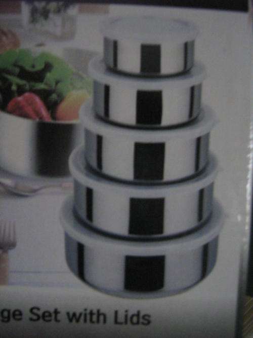 5 Pcs silver bowl set